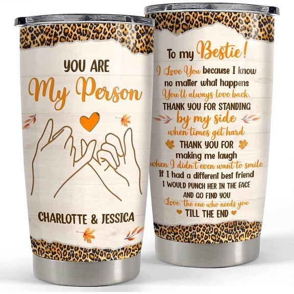 Best Friend Tumbler Bestie Fall Gifts 20oz 30oz Tumblers with Lid Gift for Women Girl Best Friends Besties Soul Sisters Christmas Birthday