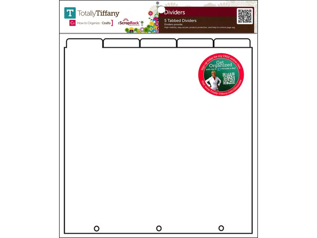 Totally Tiffany ScrapRack Tabbed Divider 5pc