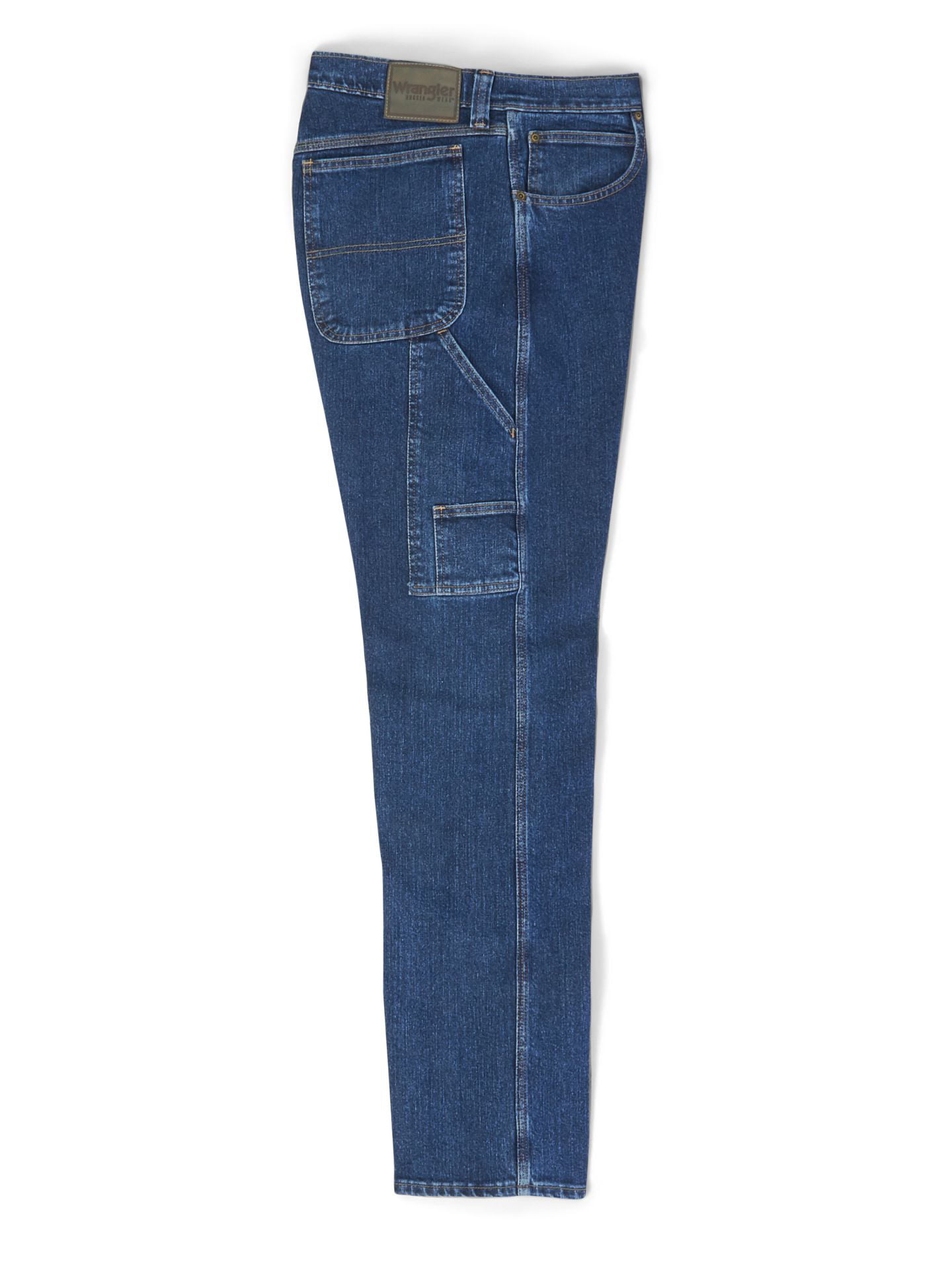Wrangler Men's Stretch Carpenter Jeans, Mid Blue - Walmart.com