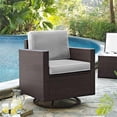 thumbnail image 2 of Crosley Furniture Palm Harbor Wicker / Rattan Swivel Patio Arm Chair in Gray, 2 of 5