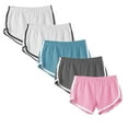 thumbnail image 1 of Puntoco Pantalones cortos de salón para mujer, 5 piezas, cintura elástica, pantalones cortos casuales de verano para mujer, 1 of 2