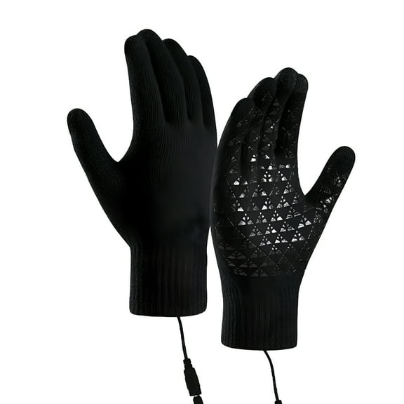 TELOLY Usb Heated Gloves Winter Warm Heated Gloves Winter Touchscreen Gloves Adjustable Temperature Hand Warmers Gloves for Men Women