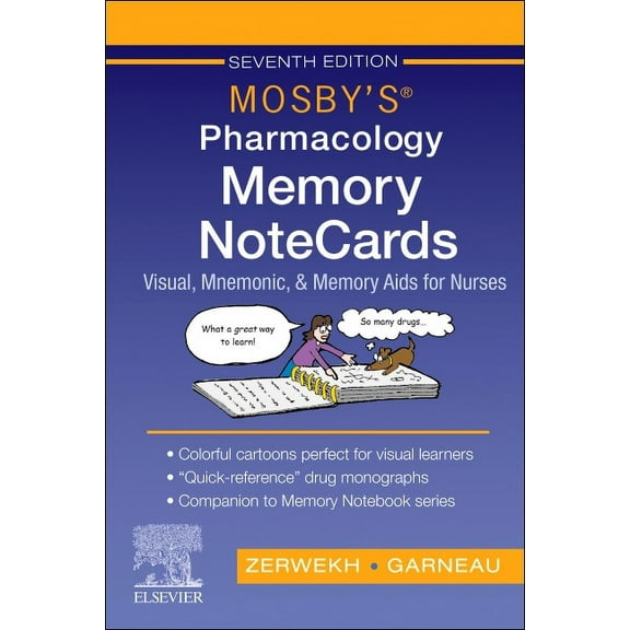 Mosby's Pharmacology Memory Notecards: Visual, Mnemonic, and Memory AIDS for Nurses, (Spiral-Bound)