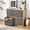 Gray,13'', variant on 6-Pack Fabric Storage Bins with Faux Leather Handles, Foldable Cube Organizer Baskets for Shelves Closet, Collapsible Storage Boxes for Clothes Toys