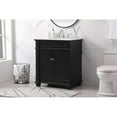 thumbnail image 2 of Elegant Decor Wesley 30" Solid Wood Steel Single Bathroom Vanity Set in Black, 2 of 8