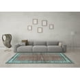 thumbnail image 3 of Ahgly Company Indoor Square Persian Light Blue Traditional Area Rugs, 8' Square, 3 of 4