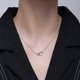 thumbnail image 2 of Diamond Geometric Double Circle Necklace Fashion Simple Hollow Clavicle Chain Temperament Short Pendant, 2 of 4