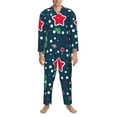 thumbnail image 3 of Picia Christmas Pattern Men’s Long-Sleeve Sleepwear Set - Soft 2-Piece Loungewear with Pockets, Comfy PJs for Relaxing Nights-Small, 3 of 7
