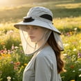 thumbnail image 5 of Cadancy Sun Hat Wide Brim Fishing Cap with Solar Fan Mesh Face Shield Neck Flap Outdoor UV Protection Summer Gardening Hiking Camping Breathable Cooling Shade Cover, 5 of 6