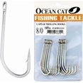thumbnail image 1 of czcpp-Classic Stainless Steel Fishing Hook Short Long Spear Barbed Offset Point Octopus Hooks Circle Trolling Hooks Fishing Tackle for Saltwater and Freshwater, 1 of 4