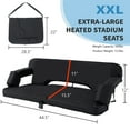 thumbnail image 2 of ABORON 2 Packs Heated Double Stadium Seats for Bleachers with Back Support Extra Wide Couple Bleacher Seat Padded Chair, USB 3 Levels of Heat, 6 Reclining Positions(Version w/Power Bank), 2 of 8