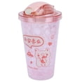 thumbnail image 2 of Vaso de hielo portátil Vaso de bebida con pajita para estudiantes helado original para niñas VeranoA, 2 of 10