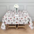 thumbnail image 3 of White Cow Strawberry Heart Pattern Square Tablecloth,Waterproof Square Table Cover,Wipeable Spillproof Washable Table Cover for Home Kitchen Party Decor 52"x52"(132x132cm), 3 of 6