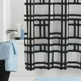 thumbnail image 6 of Mainstays Black PEVA Shower Curtain, 70" x 72", Elements Geometric Design, Frosted, 6 of 9