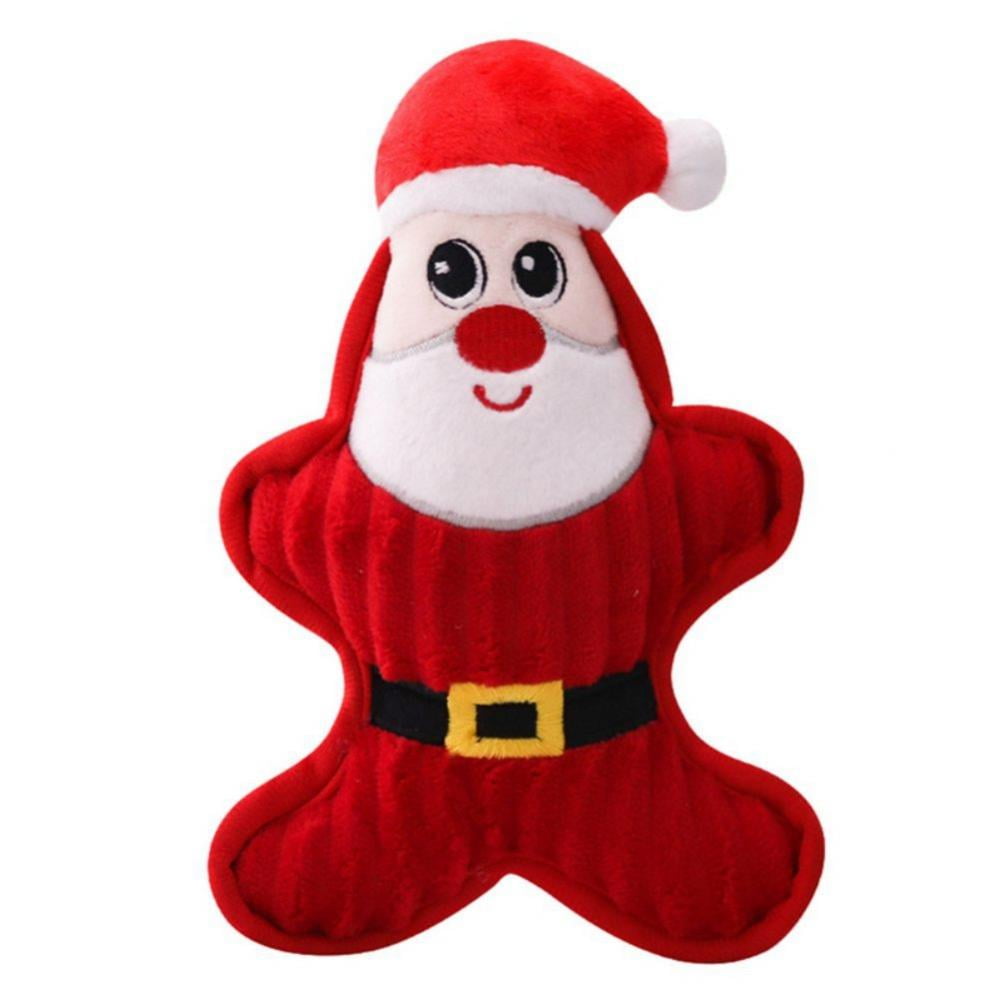 Christmas Dog Toys Plush Santa Claus Toy Dog Chewing Toy for Boredom