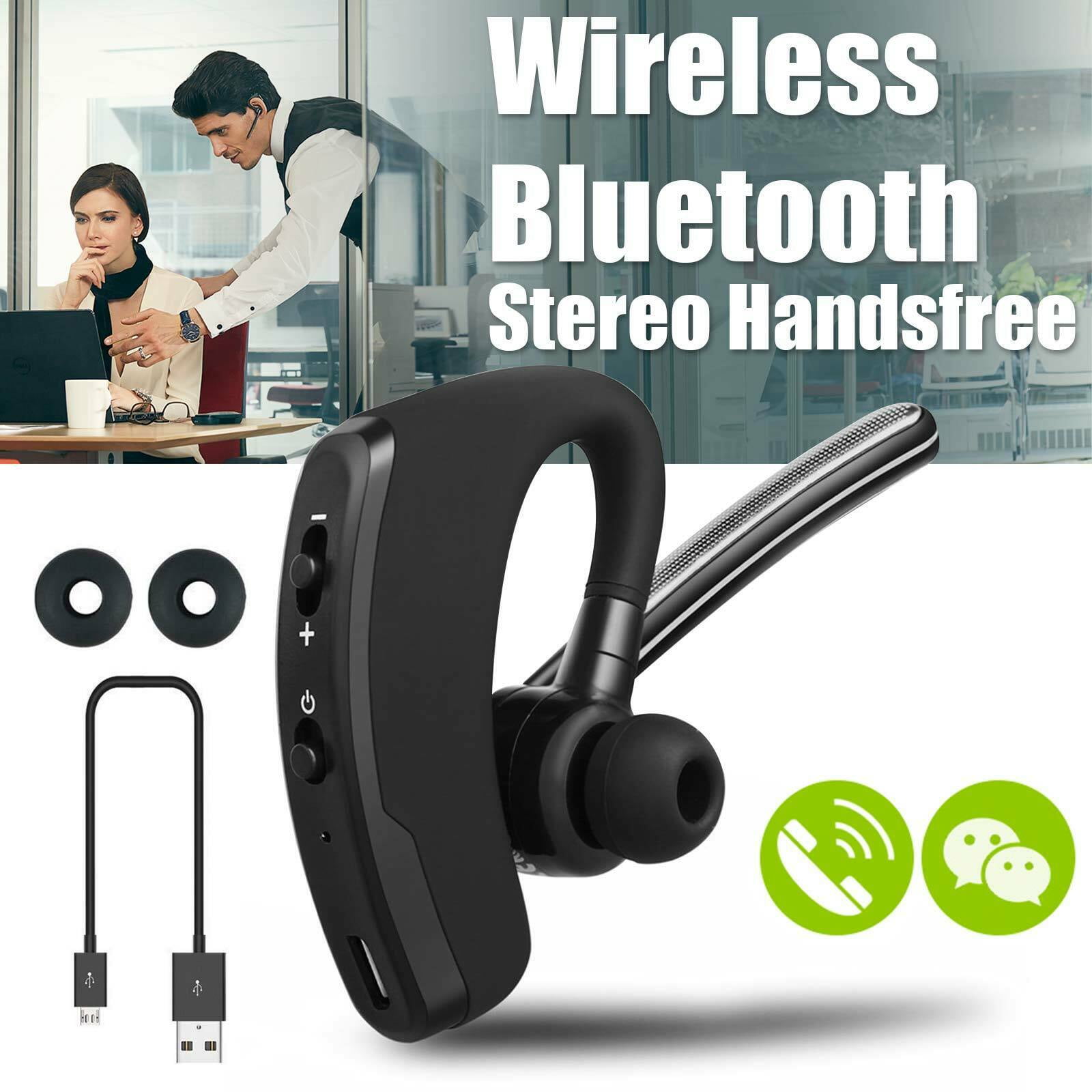 Bluetooth Wireless Single Earpiece Headset Handsfree Calling Noise