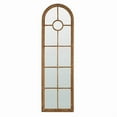 thumbnail image 2 of 24x79" Half-Round Elongated Mirror with Decorative Window Look Classic Architecture Style Solid Fir Wood Interior Decor, 2 of 3