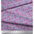 thumbnail image 3 of Soimoi Poly Georgette Fabric Leaves & Floral Artistic Print Fabric by The Yard 52 Inch Wide, 3 of 5