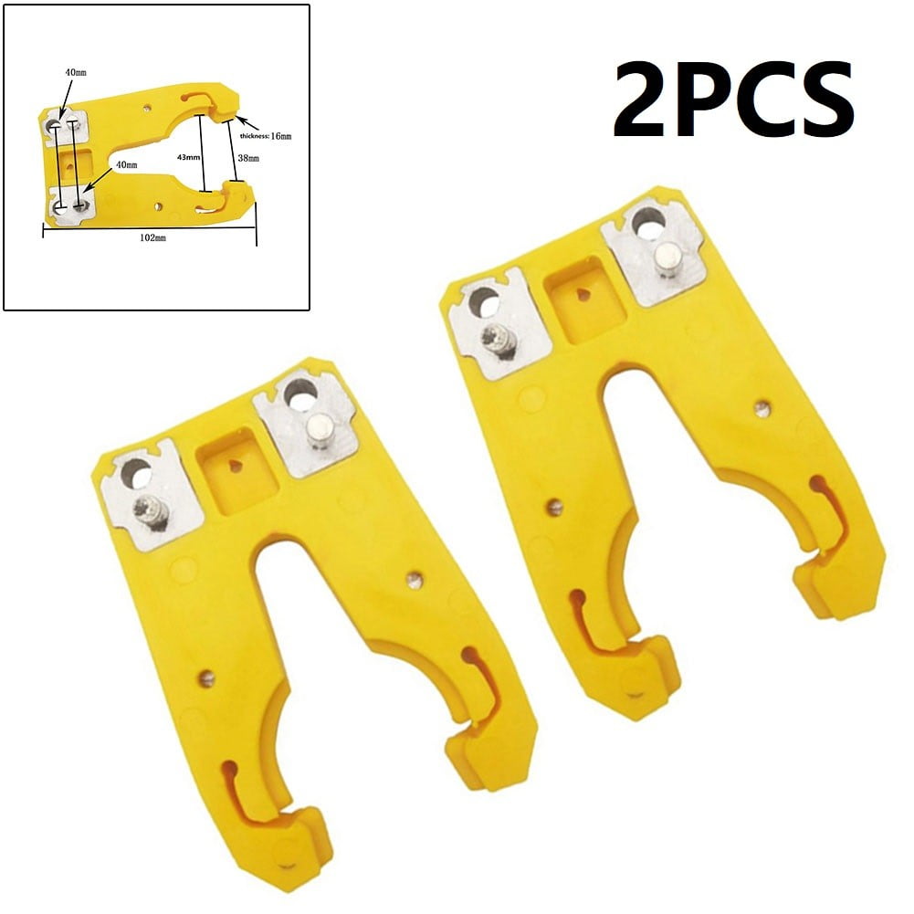 Leke 2pcs ISO30 Tool Holder Claw Clamp Iron+ABS Flame Proof Rubber for CNC Auto Tools