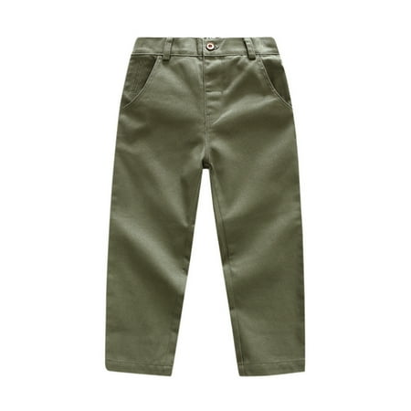 

Dadaria Toddler Sweatpants 12M-5T Toddler Baby Kids Boys Gentleman Solid Pocket Trousers Pants Outfits Clothing Army Green 80 Toddler