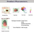 thumbnail image 2 of DIY Rug Latch Hook Kits Red Strawberry Stamped Non-slip Mat Crochet Yarn Hook and Latch Emboridery Tapestry for Home Floor Decoration Pet Warm Cushion 52x38cm(4), 2 of 7