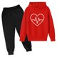 thumbnail image 1 of Odeerbi 3-14 Años Niños Niñas San Valentín Conjuntos Amor Impreso Sudaderas Capuchas Pantalones Niños Manga Larga Sudaderas Con Capucha, 1 of 3
