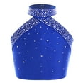 thumbnail image 1 of Miaeowve Kids Girls Halter Sleeveless Cross Back Jazz Vest Shirt Sparkly Rhinestones Modern Dance Performance Tank Tops Blue 8, 1 of 7