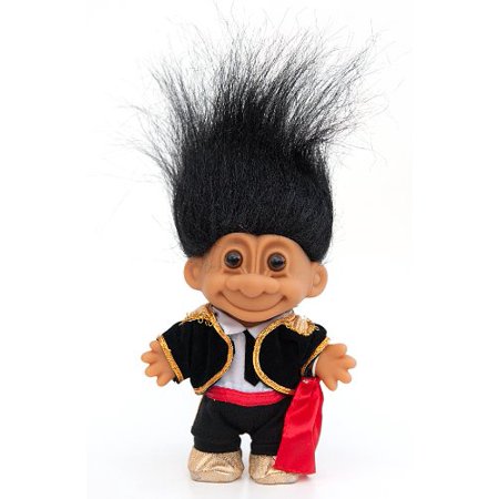 Russ Berrie My Lucky Bullfighter Matador 6 Troll Doll Wcape