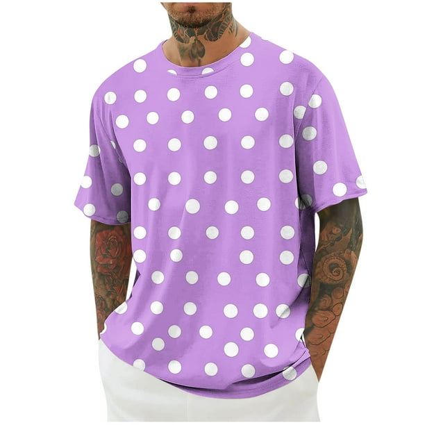 Camisetas de Manga Larga para Hombre de Algodón, Impresión Cuello Redondo Moda Casual Camisetas de Manga Corta para Diario Y Casual