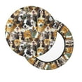 thumbnail image 2 of Disketp Cute Dog Funda Redonda para Taburete, Funda de Cojín para Silla de Bar Suave y Elástica-13 inch, 2 of 7