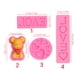 thumbnail image 2 of Molde de Cocina Molde para fondant 4 unidades para tartas chocolate fondant amor corazón y oso (rosa) JShteea Libre de BPA, 2 of 9