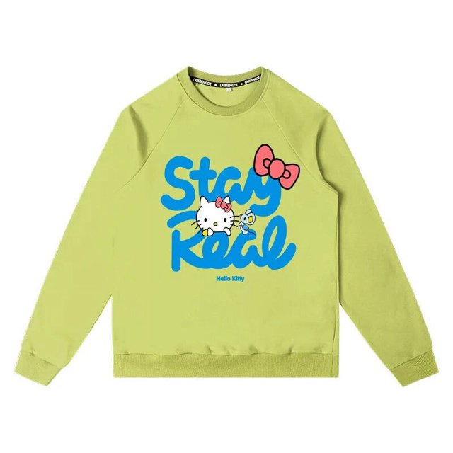Hello Kitty Kitty Chandail à Capuchon Ras du Cou Joint Femme Automne Hello Manteau Chat Deux Yuans Ample Vêtements Imprimés HOEMLIN HOEMLIN