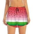 thumbnail image 2 of Balery Watermelon Pattern Women's Running Shorts with Liner 2 Pockets Elastic Workout Athletic Gym Yoga Shorts-X-Large, 2 of 7