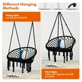 thumbnail image 6 of Patiojoy Hanging Hammock Chair Macrame Swing Chair Black with Soft Cushion for Bedroom, Patio, Backyard, Balcony, 6 of 9