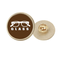thumbnail image 1 of Gafas conocimiento buena ciencia Broche de oro metálico circular, 1 of 3
