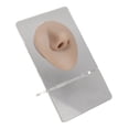 thumbnail image 4 of Modelo de nariz de silicona 3D simulado con soporte de acrílico para practicar piercings, exhibición de joyas, color piel oscura., 4 of 14