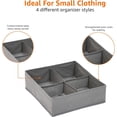 thumbnail image 4 of Basics Dresser Drawer Storage Organizer for Undergarments Gray | Set of 4, 4 of 8