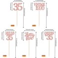 thumbnail image 2 of 15PCS Happy 35th Birthday Centerpiece Sticks Vintage 1990 Cheers to 35 Table Flower Centerpieces Sticks Thirty Five Hello 35 Floral Decoration for 35th Birthday Party Centerpieces Supplies Rose Gold, 2 of 4