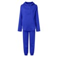 thumbnail image 5 of Gibobby Conjunto de Pantalones para Mujer Traje casual de dos piezas con capucha y cremallera a la moda para mujer de otoño e invierno(Azul,CH), 5 of 5