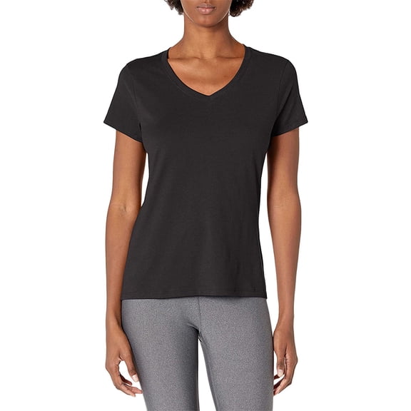 Hanes Women’s V-Neck Cotton Blend T-Shirt, X-Temp Casual Comfort