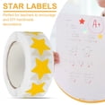 thumbnail image 4 of Etiquetas de estrella Uxcell de 3/4" 500 piezas etiquetas semibrillantes para suministros de maestros Amarillo, 4 of 6