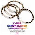 thumbnail image 5 of 4PCS Stackable Elastic Friendship Bead Bracelet Set K-pop Fan Jewelry Gift Designed for The Witcher Fans, 5 of 6