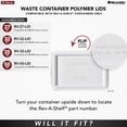 thumbnail image 5 of Rev-A-Shelf RV-35-LID-13-1-40 35 Quart Trash Can Lid, Gray (Lid Only), 5 of 13