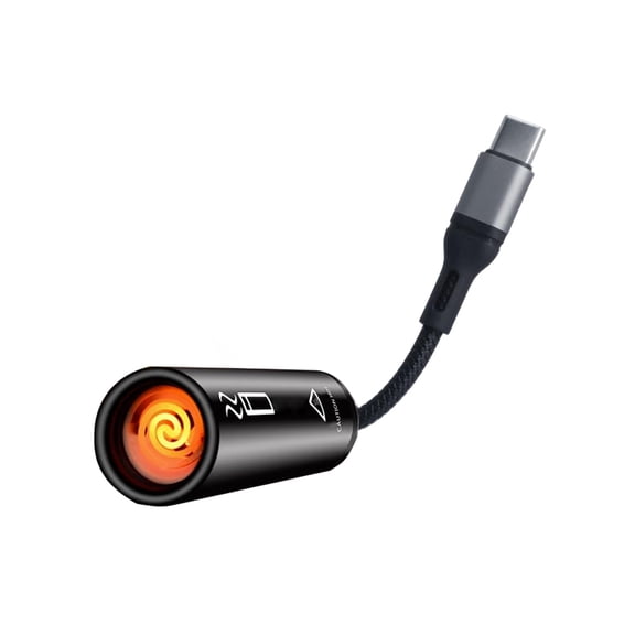 SUGUANGHUI USB Type C Cable Lighter for Cell Phones & Tablets - Windproof, Flameless Plasma Lighter with Safety Switch - Rechargeable for Outdoors & Indoors