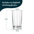 thumbnail image 3 of Libbey 132 Heavy Base Highball Drinking Glasses, Clear Restaurant Quality 8 Oz Rocks Glasses Set of 24, Modern Cocktail Glasses for Juice, Soda and Water, 3 of 6
