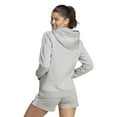 thumbnail image 3 of adidas 3-Stripes Fleece Full Zip Hoodie (Womens, Medium Grey Heather/White 1, XS, One Size), 3 of 3
