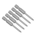 thumbnail image 1 of Unique Bargains 5Pcs 1/4-Inch Hex Shank 50mm Length Phillips 3PH1 Magnetic S2 Screwdriver Bits, 1 of 4