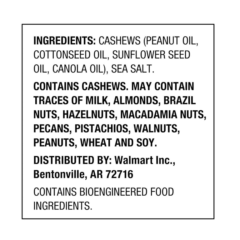 Great Value Deluxe Whole Cashews, Salted, 16 oz