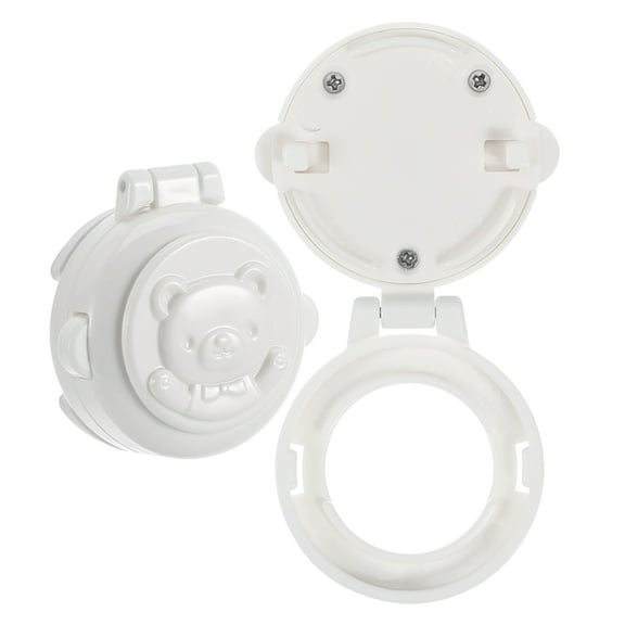 NICEXMAS Child Safety Button Covers, 2-Pack White Protectors to Prevent Accidental Pressing, Childproof Electrical Outlet Guards