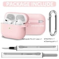 thumbnail image 2 of for AirPods Pro Case Cover with Cleaner Kit,Silicone Protectives Cover for AirPod Pro 2nd/1st Generation Case for Women Men,AirPods Pro 2 Case Accessories with Keychain-Light Pink, 2 of 6